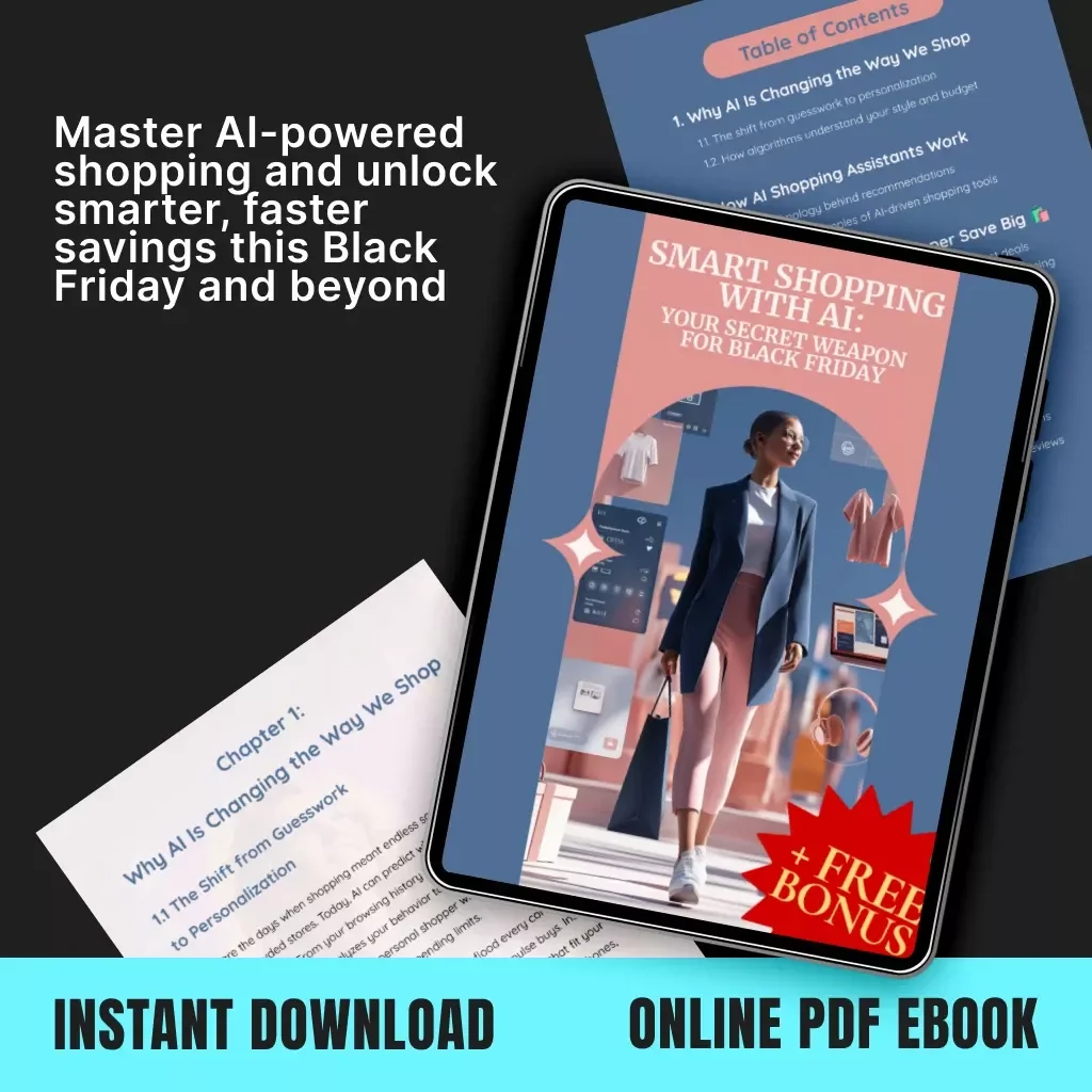 Smart Shopping with AI: Your Secret Weapon for Black Friday | Digital Guide, eBook & Checklist for Smarter Savings Using Artificial Intelligence