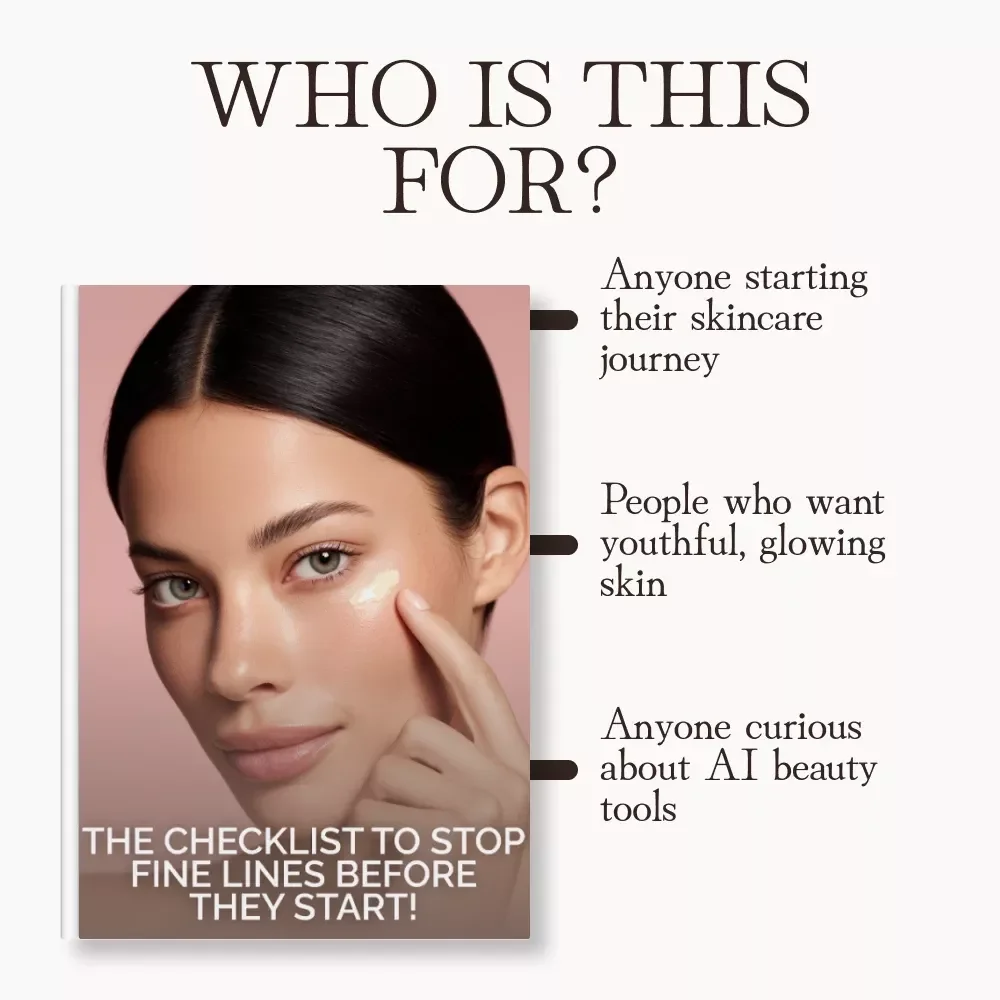 The Checklist to Stop Fine Lines Before They Start | Digital Skincare Guide | What Causes Fine Lines and How to Prevent Them | Anti-Aging Daily Habits & Skincare Tips Printable