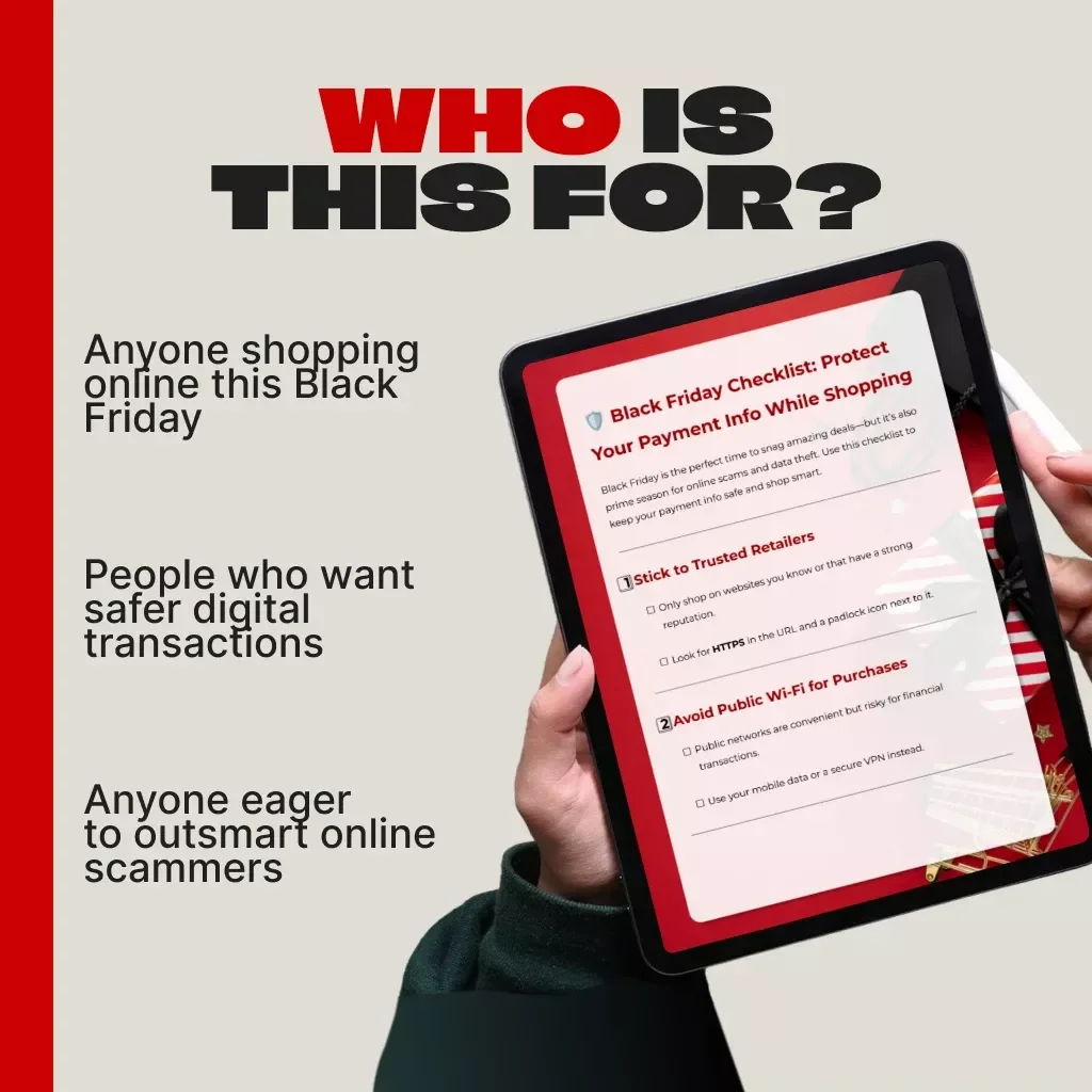 Black Friday Checklist: Protect Your Payment Info While Shopping | Secure Online Shopping Guide | Digital Download for Smart Shoppers
