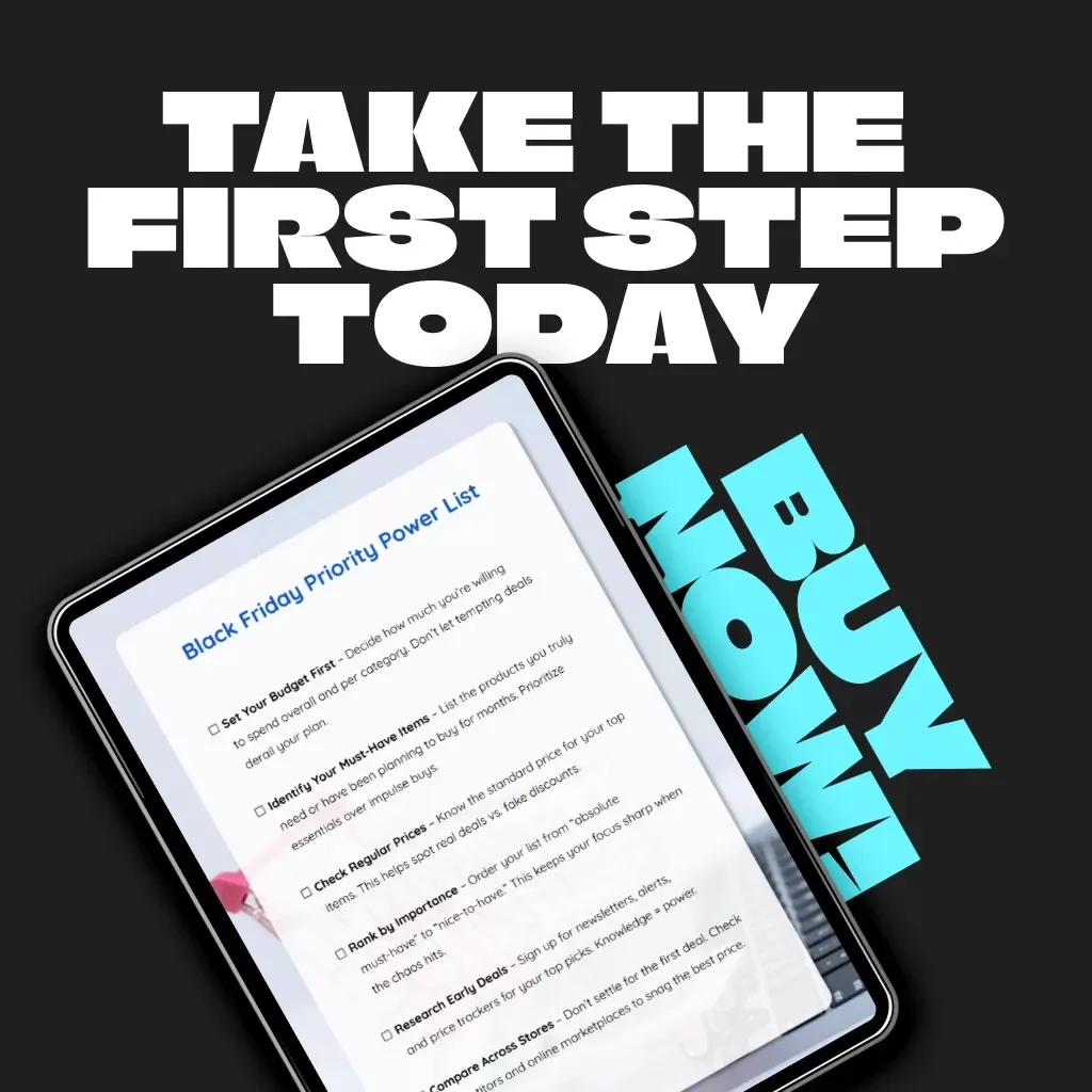 Black Friday Priority Power List | Printable Checklist | Digital Download | How to Pick Priority Items for Black Friday | Budget, Planning & Shopping Guide