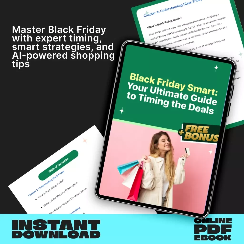 Black Friday Smart: Your Ultimate Guide to Timing the Deals | Digital Download eBook for Savvy Shoppers | Learn When Should I Start Black Friday Shopping to Save Big