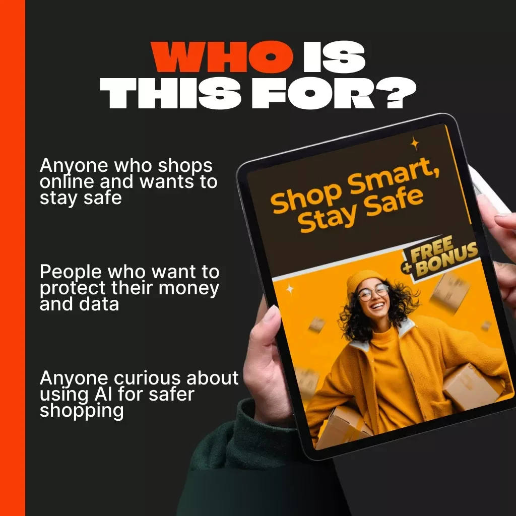 Shop Smart, Stay Safe | Digital Download Guide | Online Shopping Safety eBook | Secure Payment Checklist | AI-Powered Scam Detection Prompts