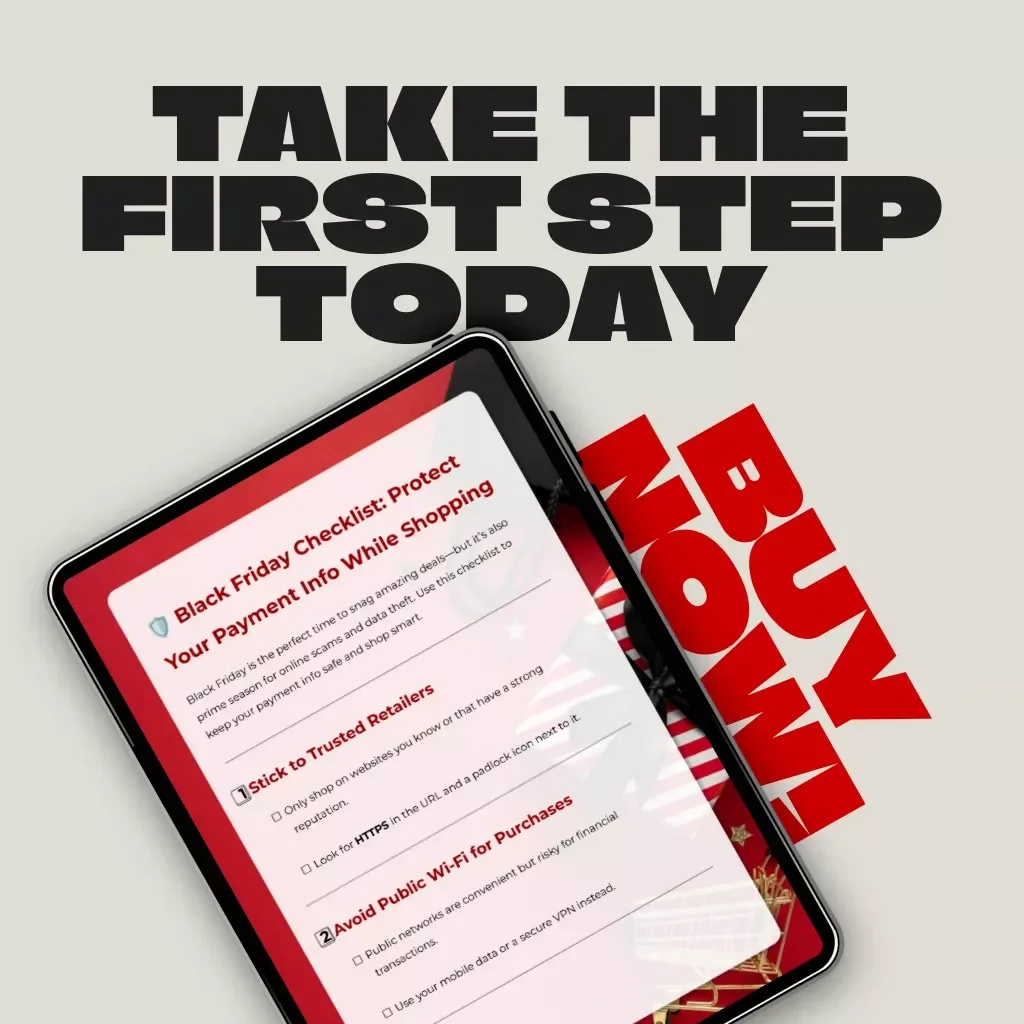 Black Friday Checklist: Protect Your Payment Info While Shopping | Secure Online Shopping Guide | Digital Download for Smart Shoppers