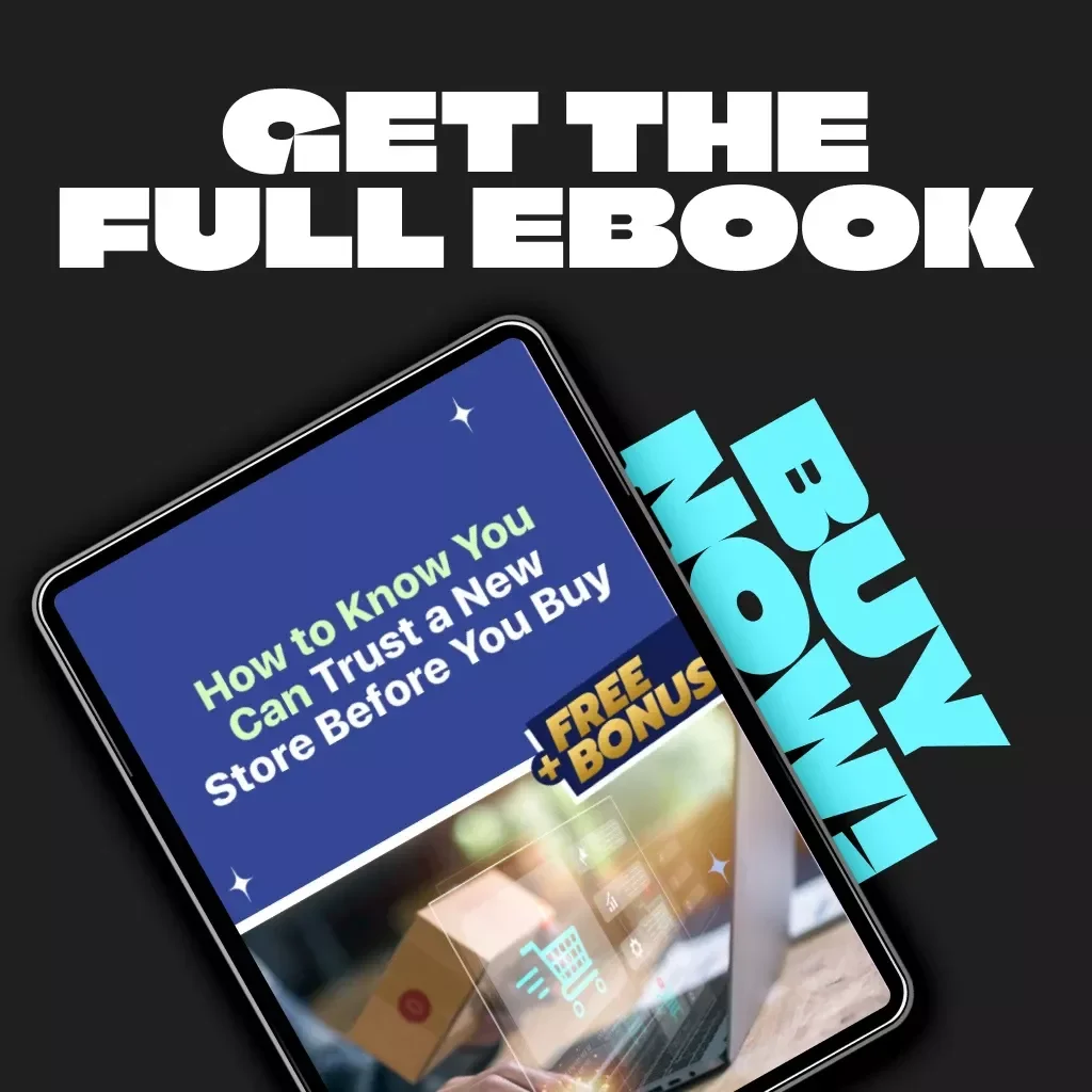 How to Know You Can Trust a New Store Before You Buy | Online Shopping Safety eBook | Digital Download Guide on What to Check Before Buying from a New Store