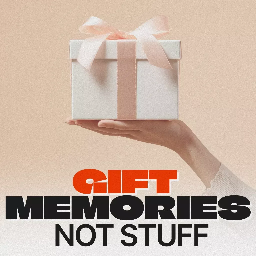 Gift Memories, Not Stuff | Digital Guide for Meaningful Experience Gifts | Black Friday Experience Gift Planner | Printable eBook for Thoughtful Gifting