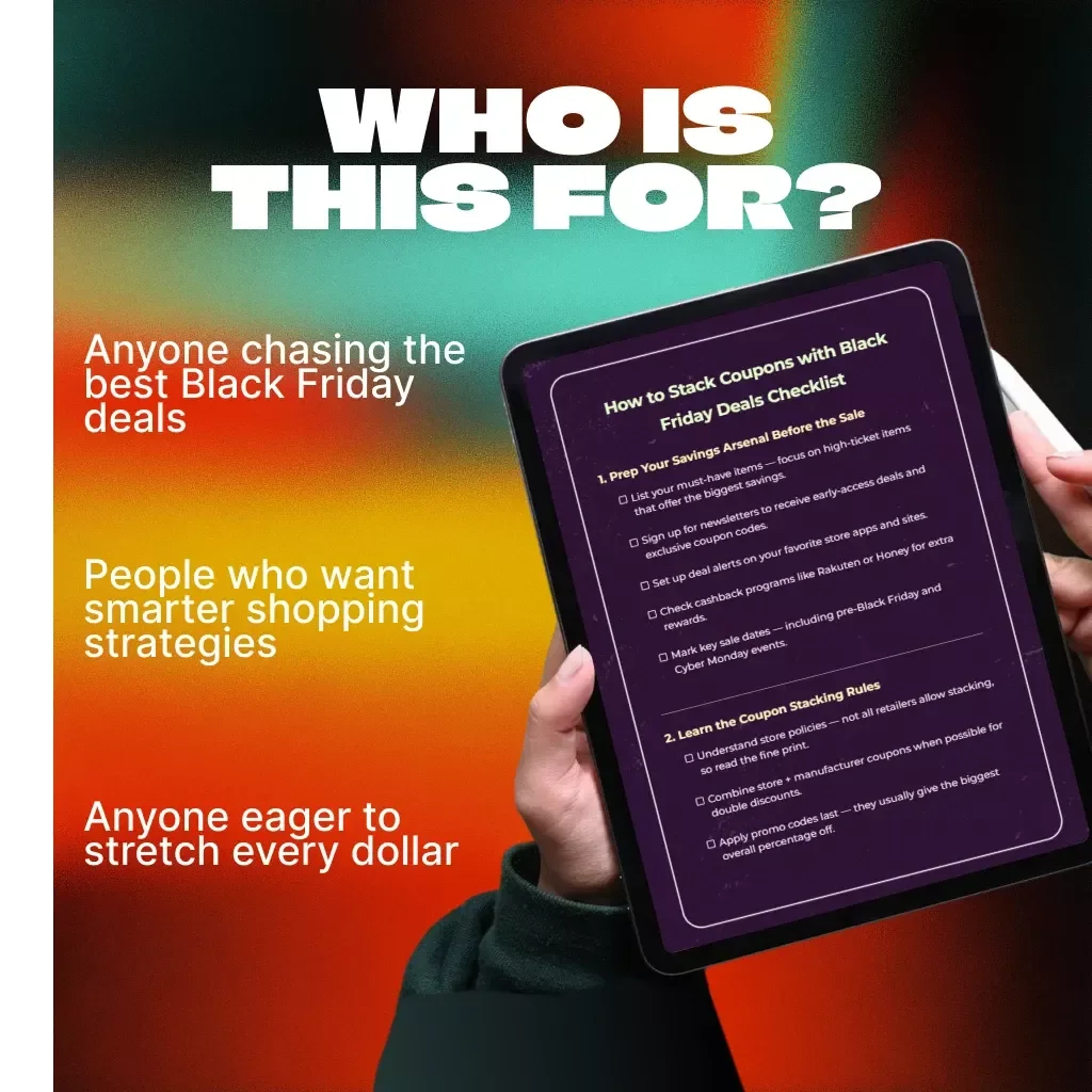 How to Stack Coupons with Black Friday Deals Checklist | Ultimate Digital Download Guide for Smart Shoppers | Printable Savings Strategy for Maximum Discounts