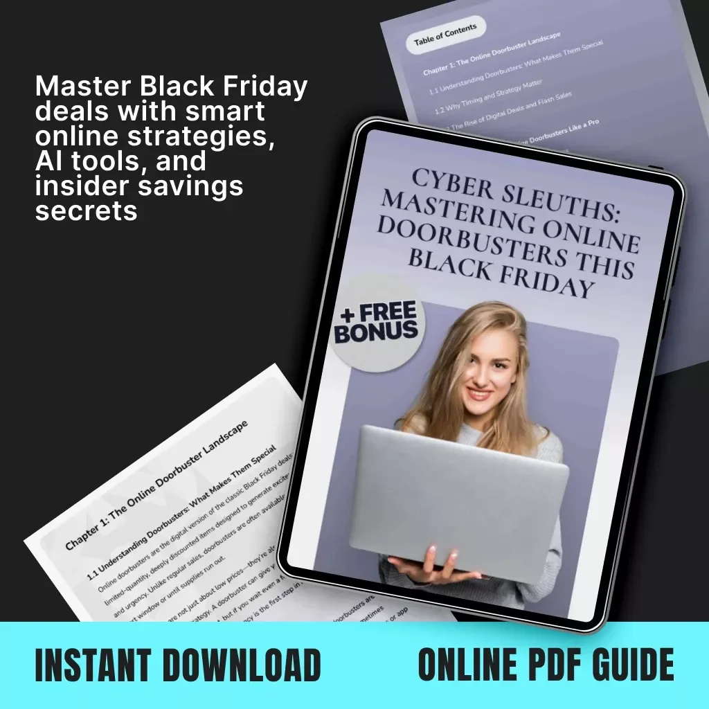 Cyber Sleuths: Mastering Online Doorbusters This Black Friday | Ultimate Digital Download Guide for Black Friday Shopping, Deal Tracker & Savings Strategy eBook