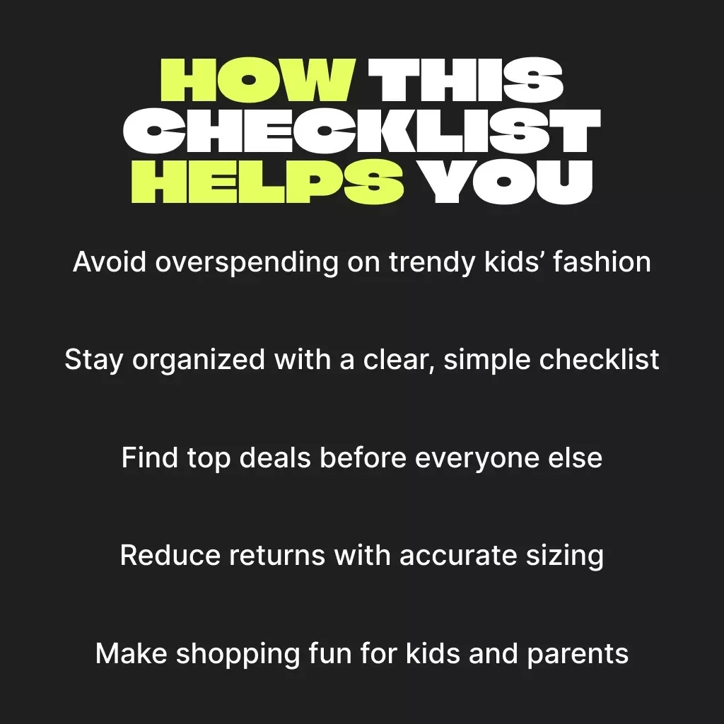 Black Friday Kids’ Clothing Shopping Checklist: Score Big Without Losing Your Mind | Digital Download Guide for Parents | How to Shop for Kids' Clothing During Black Friday Like a Pro | Printable Planner for Stress-Free Savings