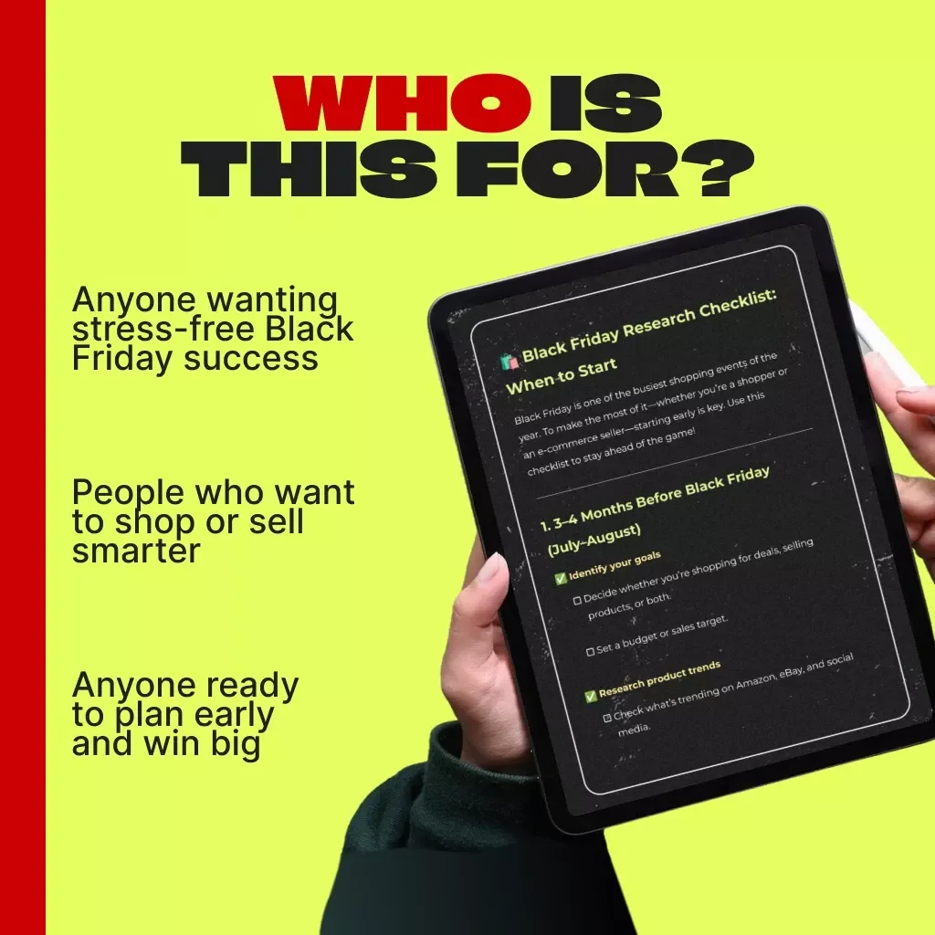 Black Friday Research Checklist: When to Start | Ultimate Digital Download for Smart Shoppers & Sellers | Plan Your Black Friday Strategy Early