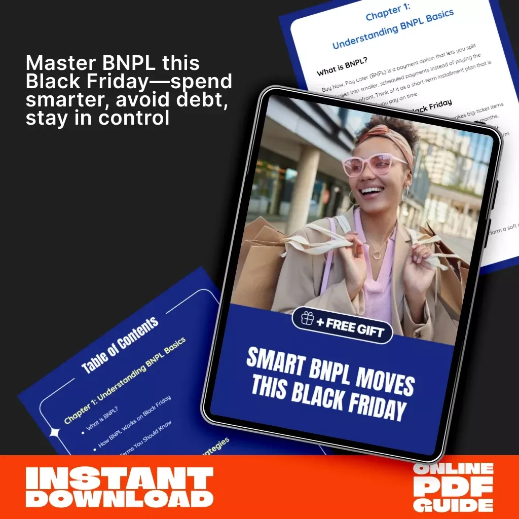 Smart BNPL Moves This Black Friday | Digital Guide for How to Use BNPL Safely, Master Buy Now Pay Later, Avoid Fees & Overspending, Budget Smarter with AI Tips