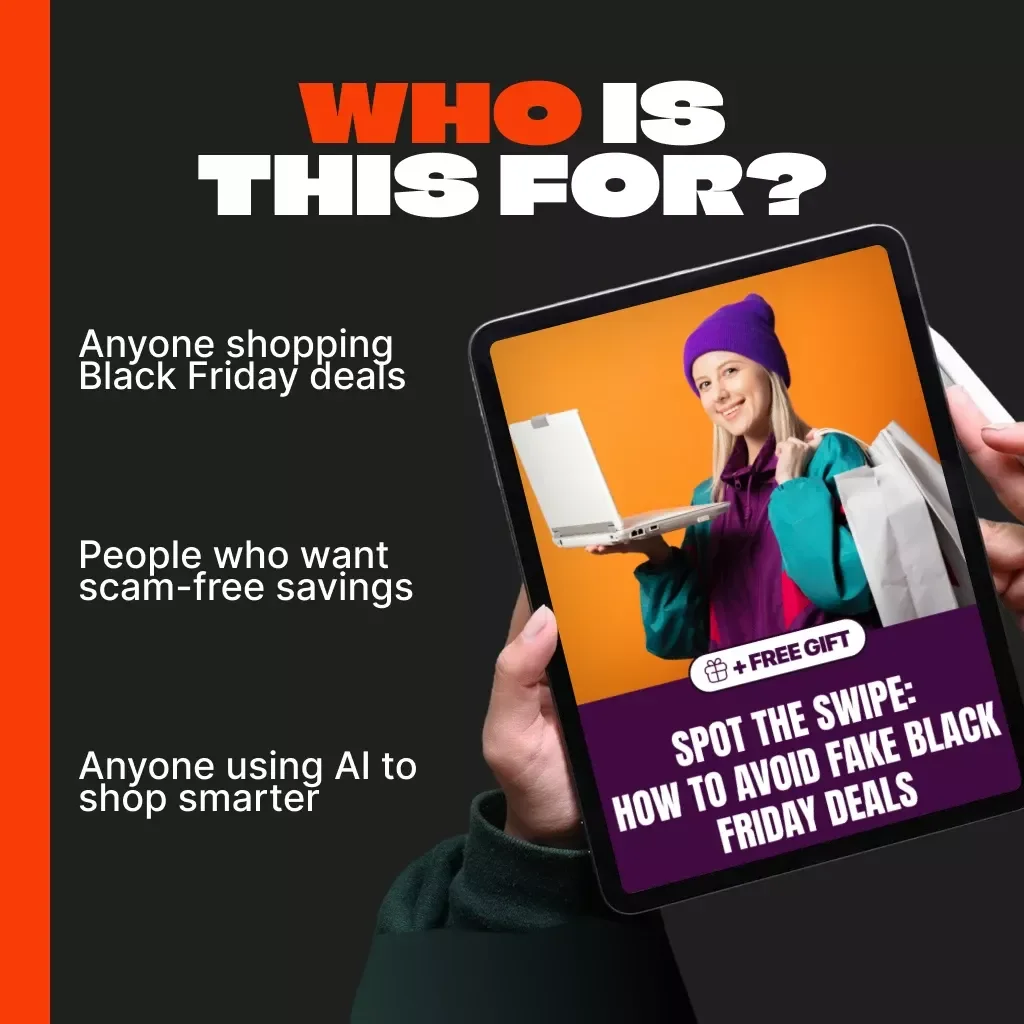 Spot the Swipe: How to Avoid Fake Black Friday Deals | Digital Guide on Recognizing What Red Flags Mean a Deal Is Fake | Smart Shopping & AI Tips eBook