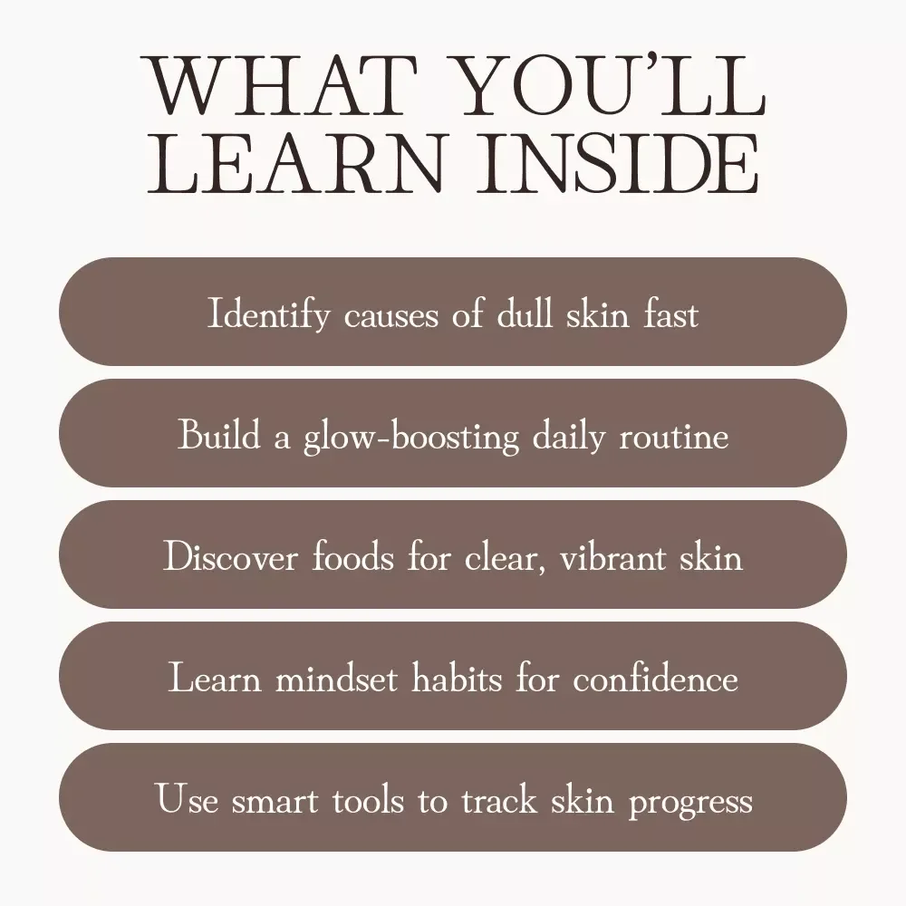 Simple Steps for Vibrant Skin Every Day – Radiant Skin eBook | What to Do When Skin Is Dull | Glow-Up Guide for Healthy, Glowing Skin