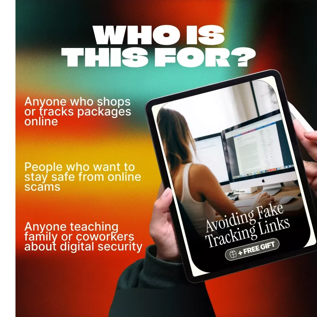 Avoiding Fake Tracking Links | Digital Security Guide | Online Safety eBook | Protect Yourself from Delivery Scams & Phishing Links | Cybersecurity Awareness Download