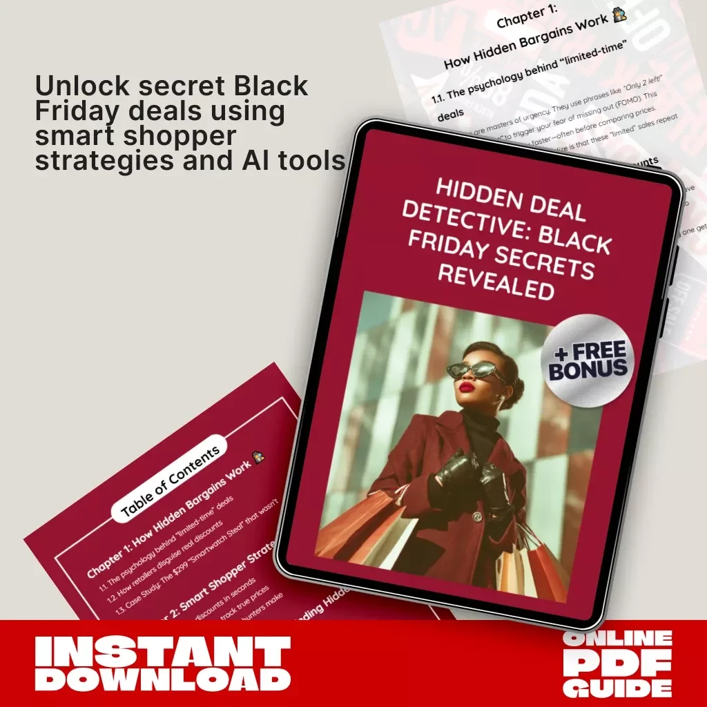 Hidden Deal Detective: Black Friday Secrets Revealed - Digital Shopping Guide, Tips for Spotting Hidden Black Friday Bargains, AI Prompts for Deal Hunting