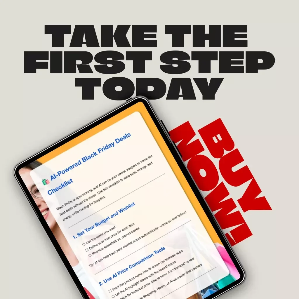AI-Powered Black Friday Deals Checklist | Digital Download Guide, eBook & Printable PDF | Smart Shopping Planner for Holiday Savings, AI Deal Tracker & Coupon Finder