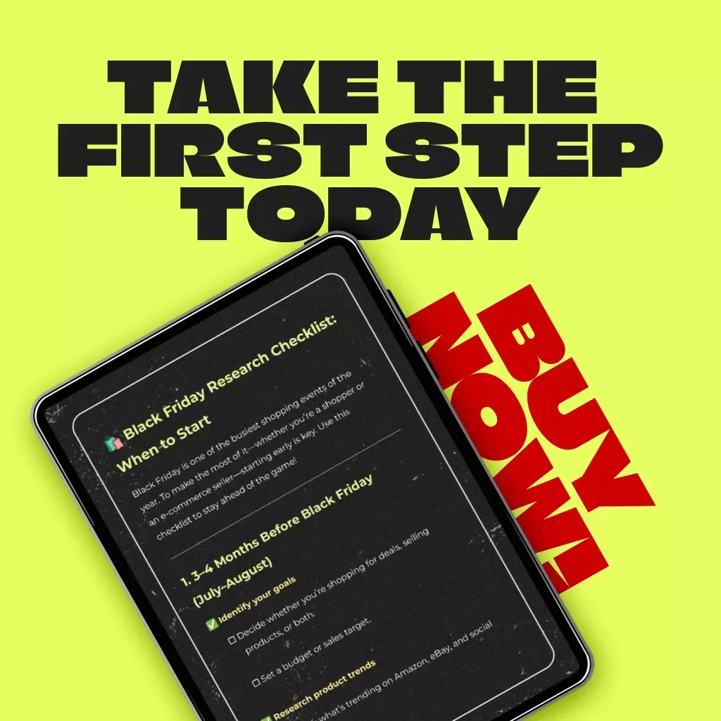 Black Friday Research Checklist: When to Start | Ultimate Digital Download for Smart Shoppers & Sellers | Plan Your Black Friday Strategy Early