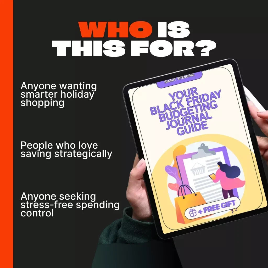 Smart Spending: Your Black Friday Budgeting Journal Guide | Digital Budget Planner | How to Use a Budgeting Journal for Black Friday Shopping | Printable Financial Planning eBook