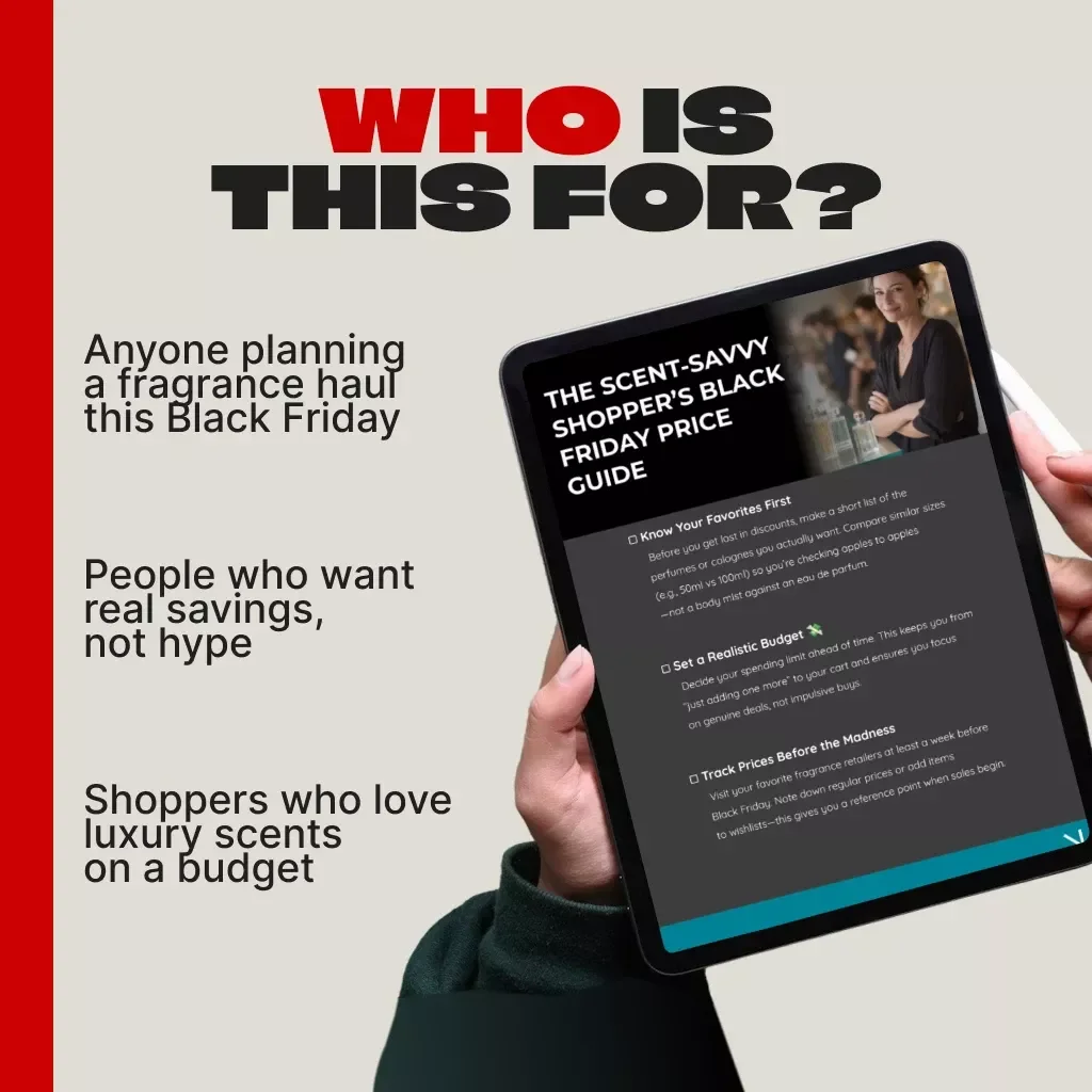 The Scent-Savvy Shopper’s Black Friday Price Guide | Digital Checklist for How to Compare Prices on Fragrances During Black Friday | Printable Perfume Shopping Companion for Smart Buyers