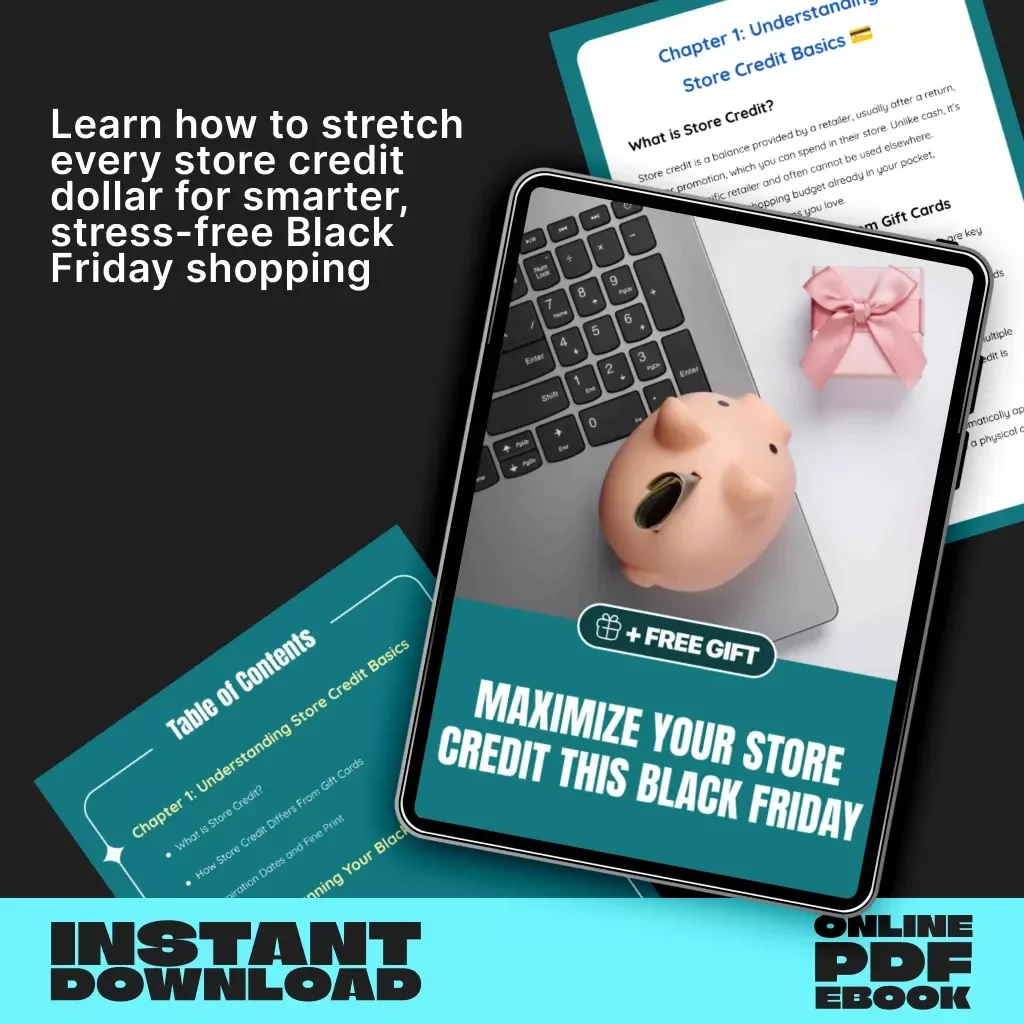 Maximize Your Store Credit This Black Friday | How to Use Store Credit Wisely on Black Friday | Budget Shopping eBook, Digital Guide, Smart Spending Tips