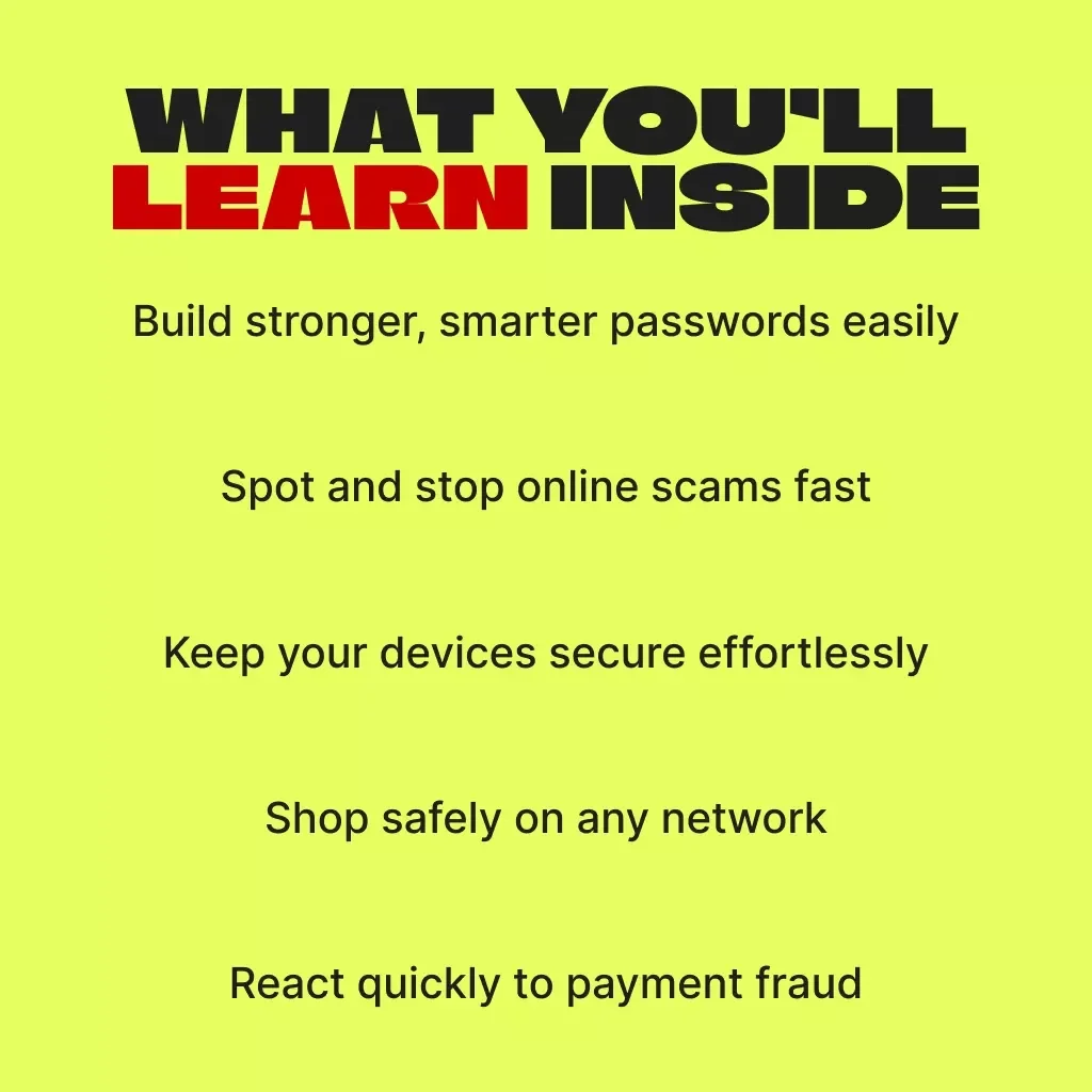 Securing Online Shopping Accounts | Digital Ebook Guide on How to Secure Your Online Shopping Accounts | Cyber Safety Tips, Password Protection & Scam Prevention for Safe Online Shopping