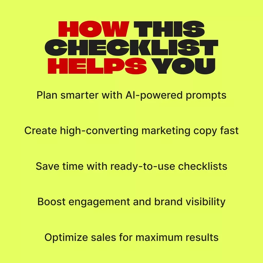 Black Friday ChatGPT Planning Checklist for Businesses | Digital Download Guide for Marketing Strategy, eCommerce Growth & Sales Optimization