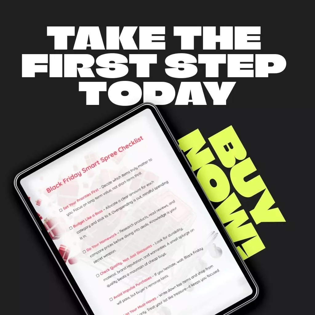 Black Friday Smart Spree Checklist | Printable Digital Download | Holiday Shopping Budget Planner | Money-Saving Guide for Smart Shoppers