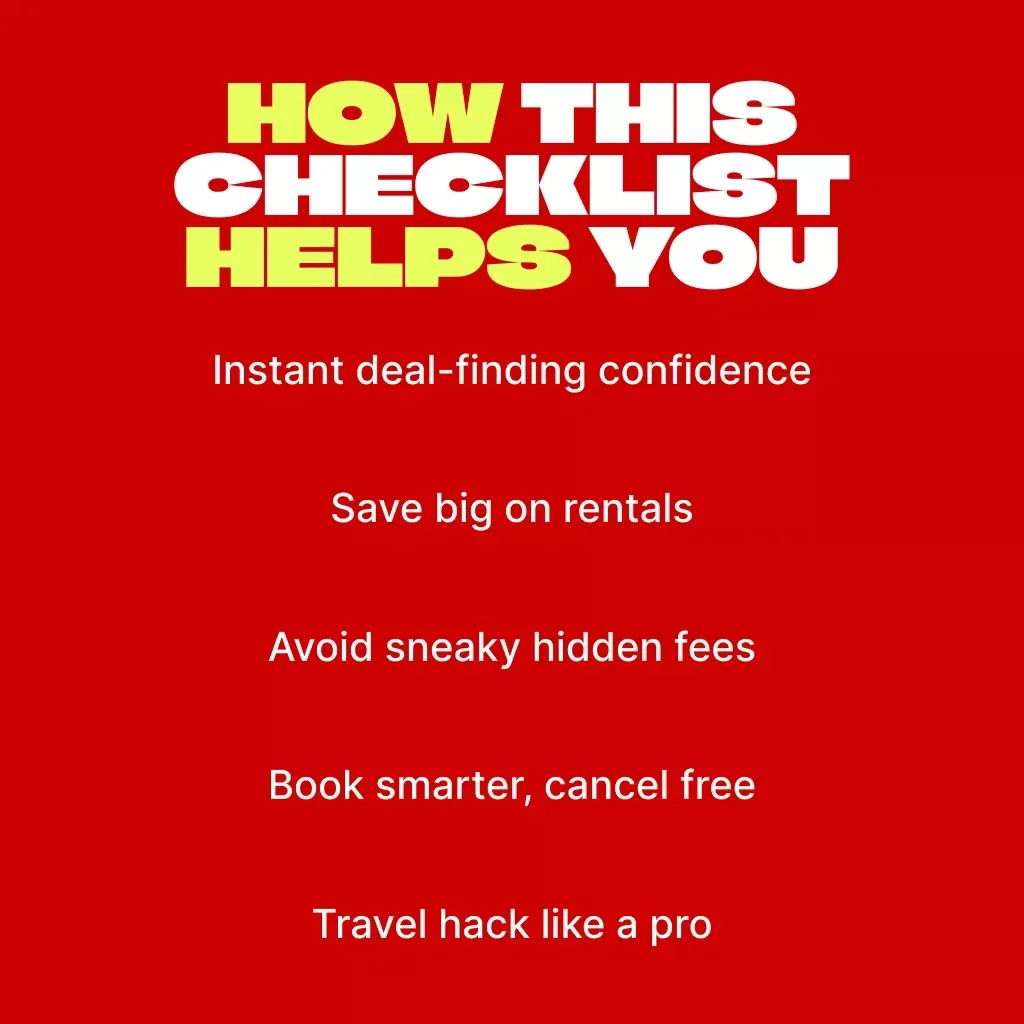Black Friday Car Rental Treasure Hunt Checklist | Digital Download for Smart Travelers | How to Find Car Rentals Black Friday Deals Like a Pro