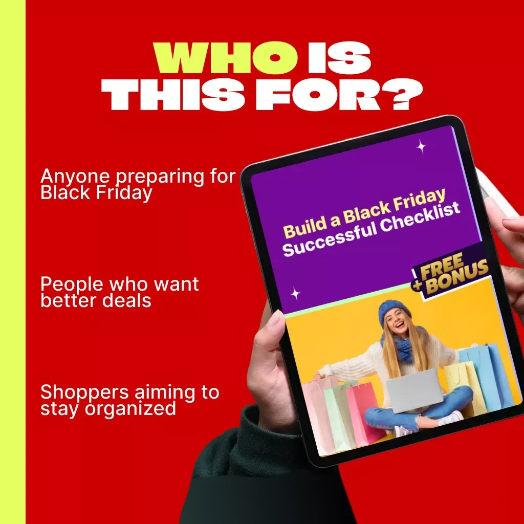 Build a Black Friday Successful Checklist | Ultimate eBook & Digital Download Guide for What to Include in a Black Friday Checklist | Holiday Shopping Strategy, AI Prompts & Savings Planner