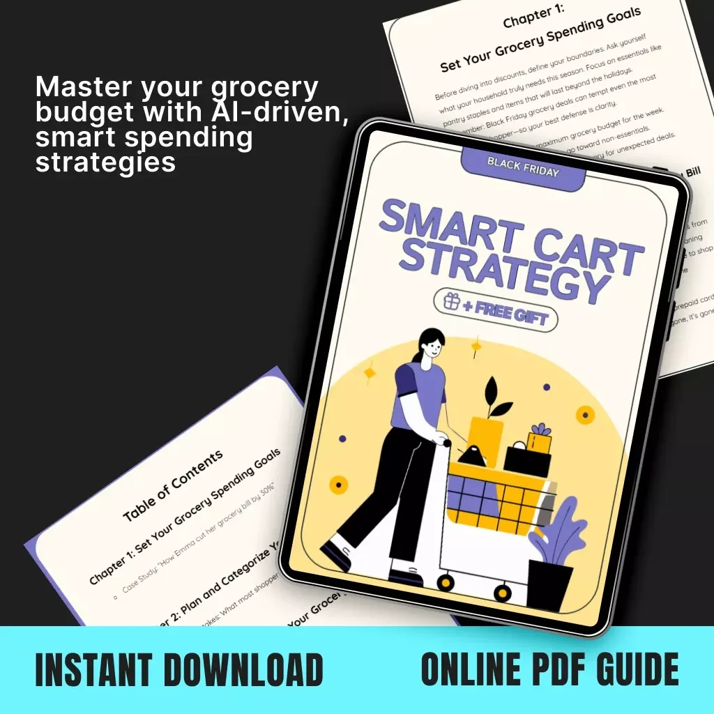 Smart Cart Strategy | Digital Guide to How to Create a Grocery Black Friday Shopping Budget | Save More, Spend Smarter, Shop with Confidence