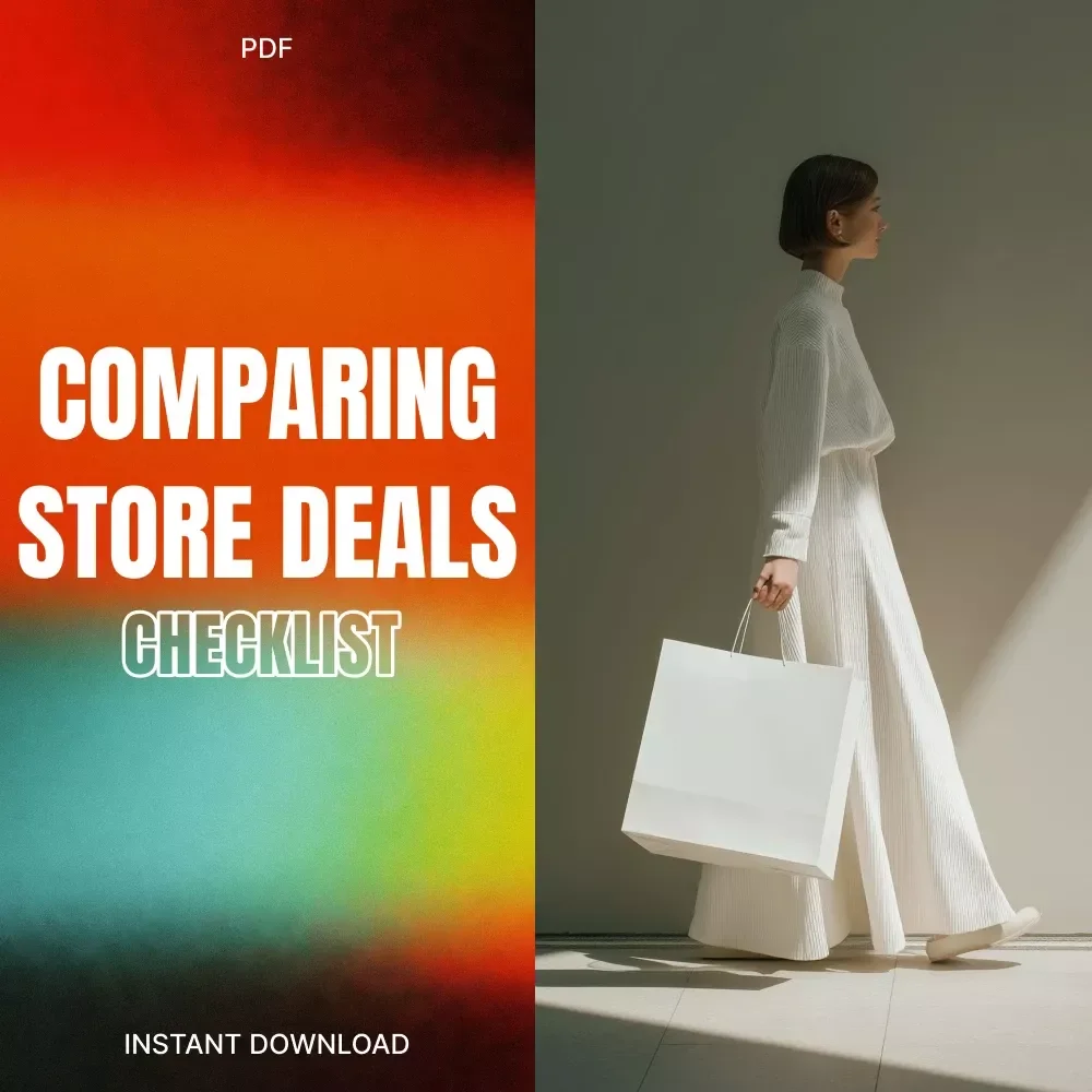 Your Checklist for Comparing Store Deals | Printable Shopping Planner | Digital Download eBook | Price Comparison Guide | Budgeting & Savings Checklist for Smart Shoppers