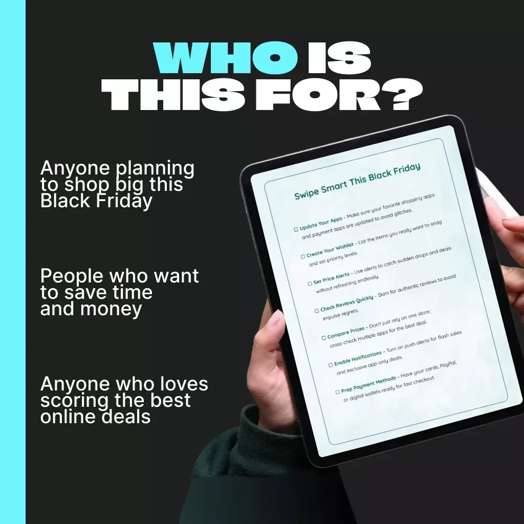 Swipe Smart This Black Friday – Ultimate Mobile Shopping Tips Checklist for Savvy Shoppers | Digital Download Guide for Effortless App-Based Savings