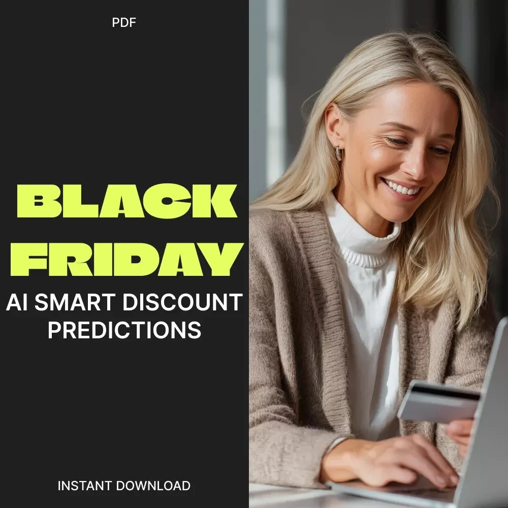 Black Friday AI: Mastering Smart Discount Predictions | Digital Guide for Savvy Shoppers, eCommerce Owners & AI Enthusiasts | Learn AI-Powered Deal Forecasting, Smart Shopping, and Prompt Crafting