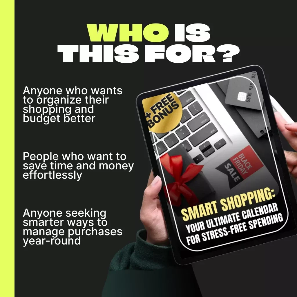 Smart Shopping: Your Ultimate Calendar for Stress-Free Spending | Digital Budget Planner, AI Shopping Guide, Printable & Downloadable eBook for Smarter Spending Habits