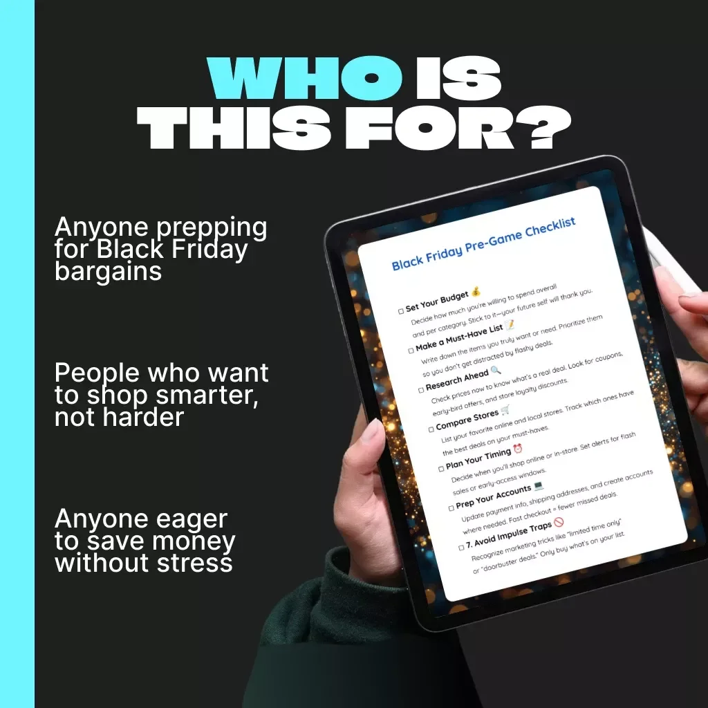 Black Friday Pre-Game Checklist | Ultimate Digital Shopping Planner | Printable Budget & Deal Strategy Guide for Smart Shoppers