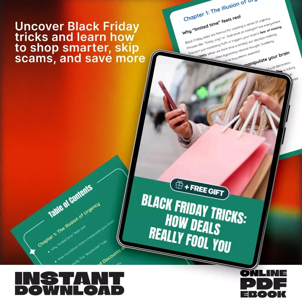 Black Friday Tricks: How Deals Really Fool You | Ebook on Why Black Friday Deals Fool People | Digital Download Guide for Smart Shoppers