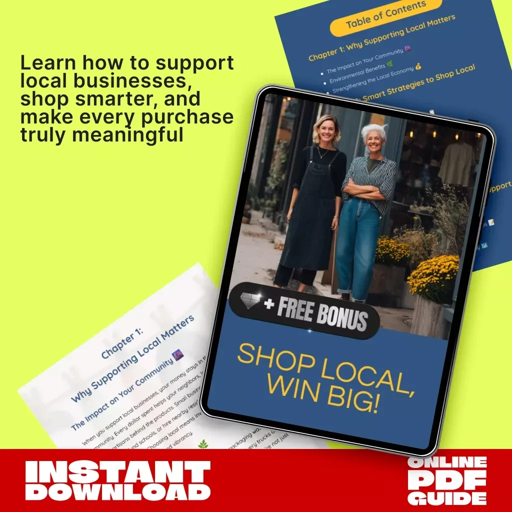 Shop Local, Win Big! | Digital Download Guide | Support Local Businesses, Black Friday Shopping Strategies, and AI-Powered Prompts for Smart Local Shoppers