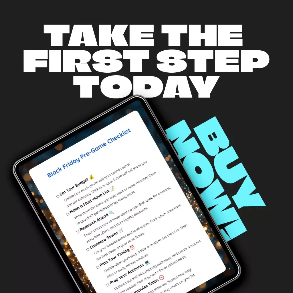 Black Friday Pre-Game Checklist | Ultimate Digital Shopping Planner | Printable Budget & Deal Strategy Guide for Smart Shoppers
