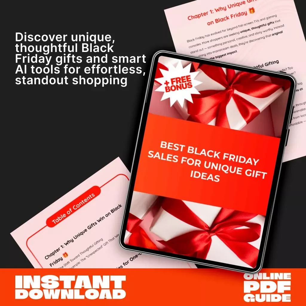 Best Black Friday Sales for Unique Gift Ideas | Digital Shopping Guide, eBook & Checklist for Thoughtful Gifting and Smart Holiday Shopping