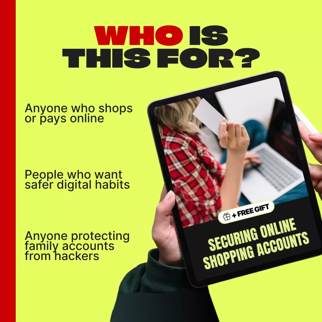 Securing Online Shopping Accounts | Digital Ebook Guide on How to Secure Your Online Shopping Accounts | Cyber Safety Tips, Password Protection & Scam Prevention for Safe Online Shopping
