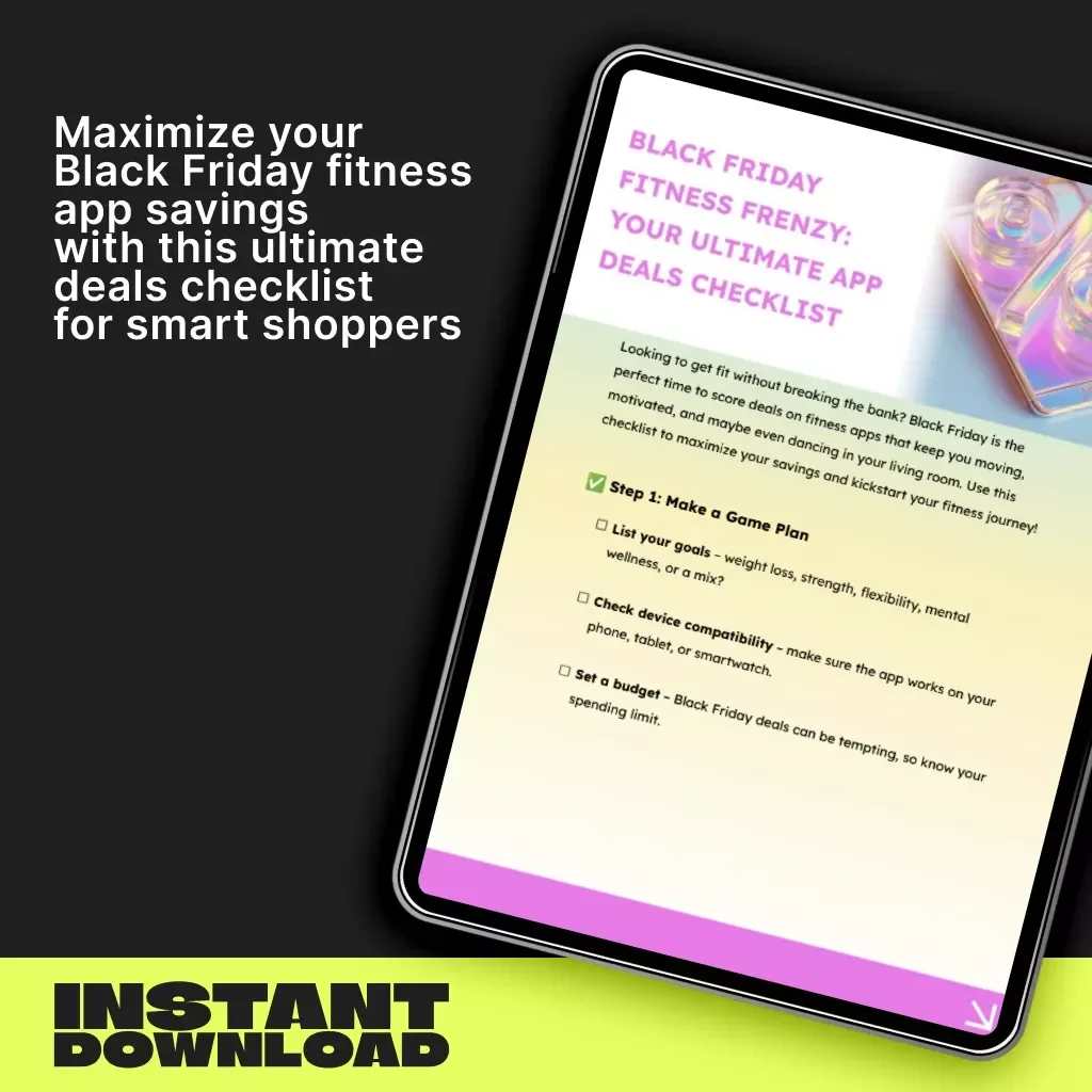 Black Friday Fitness Frenzy: Your Ultimate App Deals Checklist | Best Black Friday Sales on Fitness Apps | Digital Download Wellness Guide