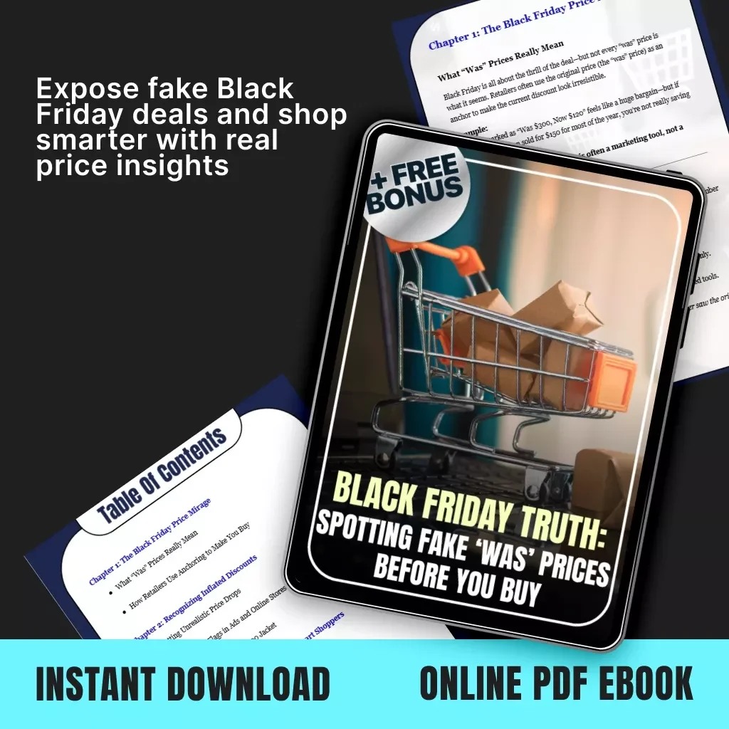 Black Friday Truth: Spotting Fake ‘Was’ Prices Before You Buy | Digital eBook for Smart Shoppers | Tips for Spotting Inflated “Was” Prices | Consumer Awareness Guide