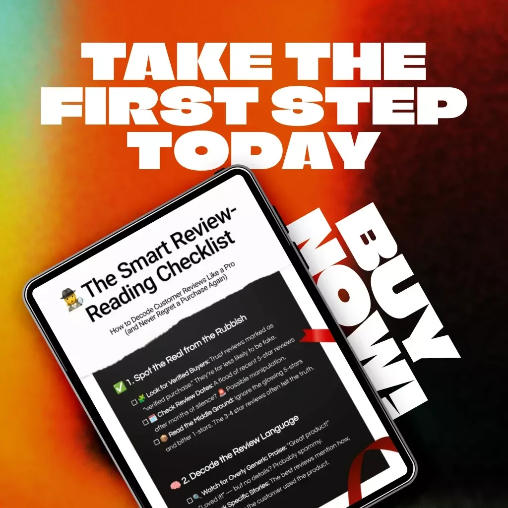The Smart Review-Reading Checklist | Digital Download Guide for Smarter Online Shopping, Fake Review Detection, and Honest Product Insights | Printable eBook & Buyer’s Companion