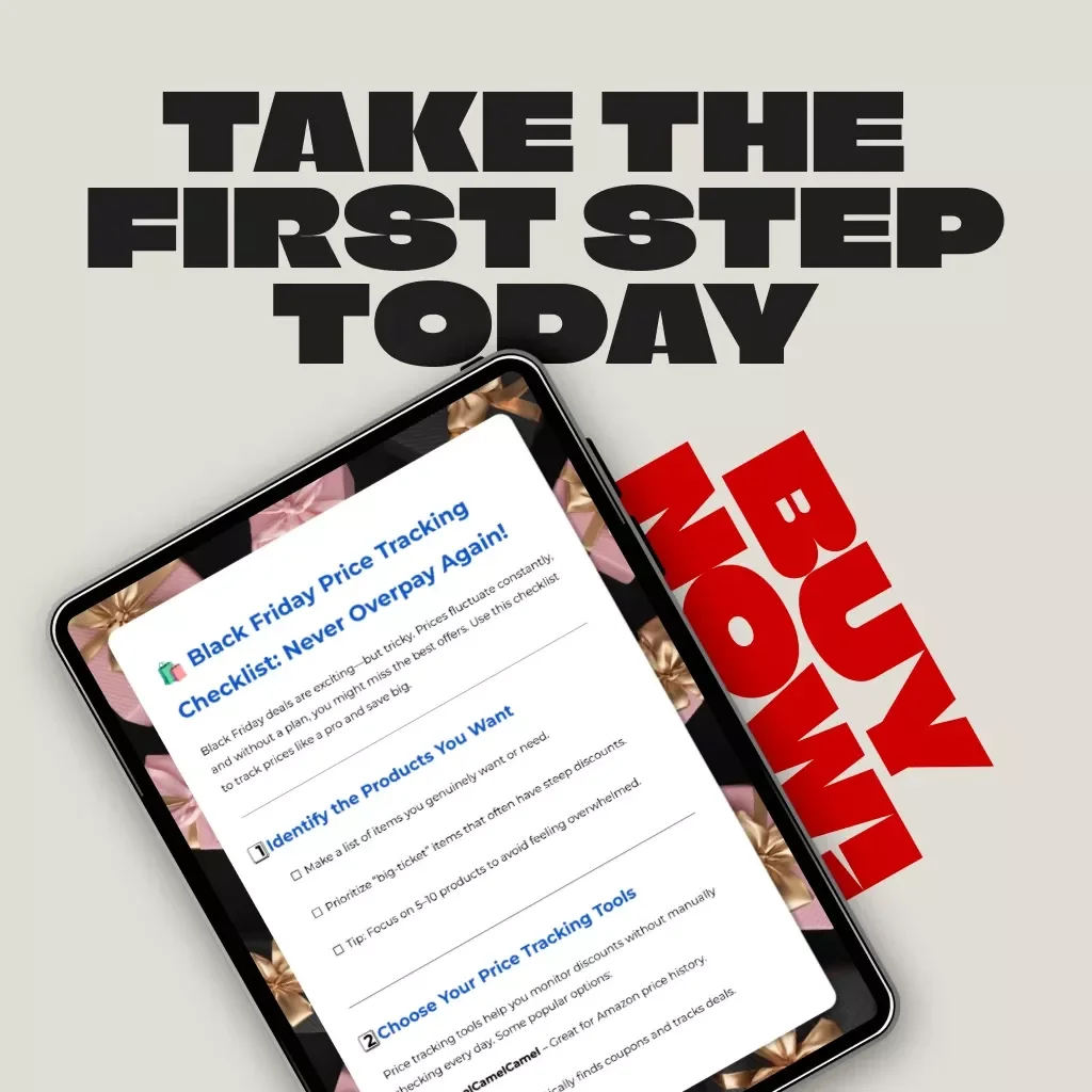 Black Friday Price Tracking Checklist: Never Overpay Again! | Smart Shopping eBook | Digital Download | Save Money with Price Tracking Tools