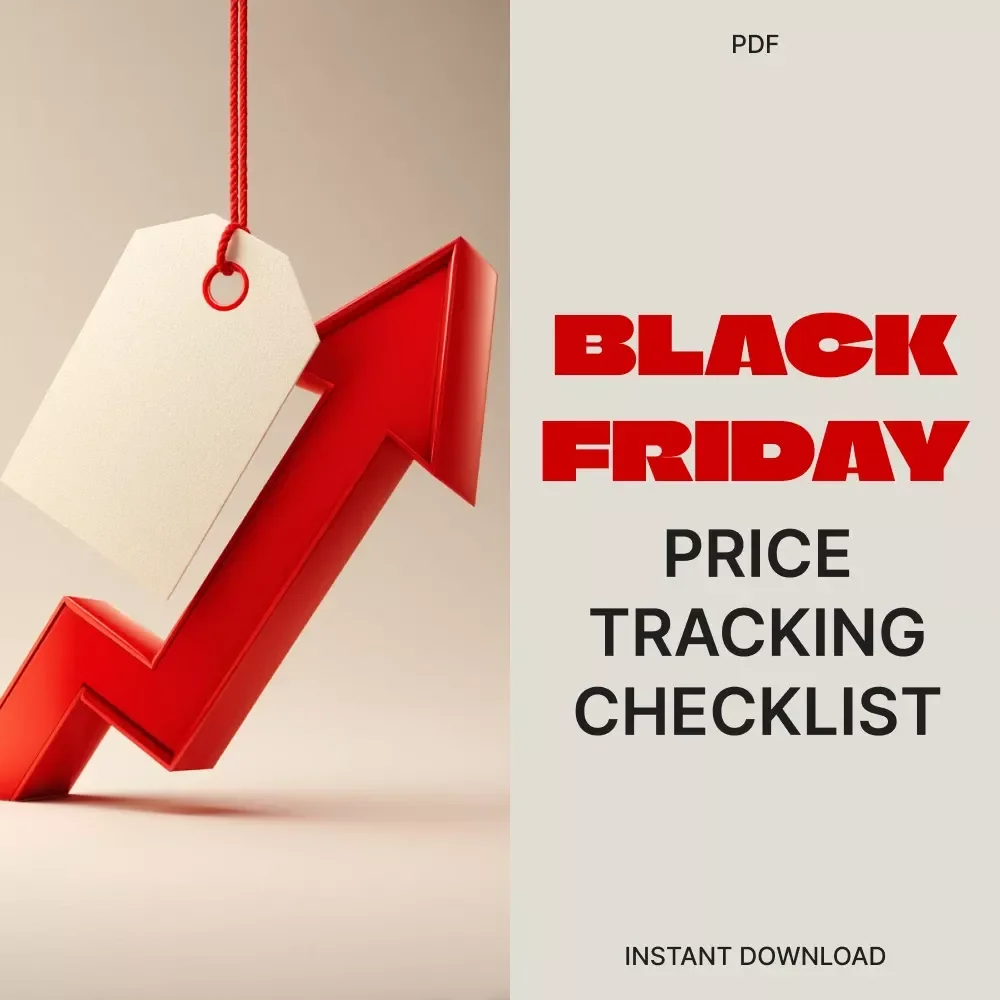 Black Friday Price Tracking Checklist: Never Overpay Again! | Smart Shopping eBook | Digital Download | Save Money with Price Tracking Tools