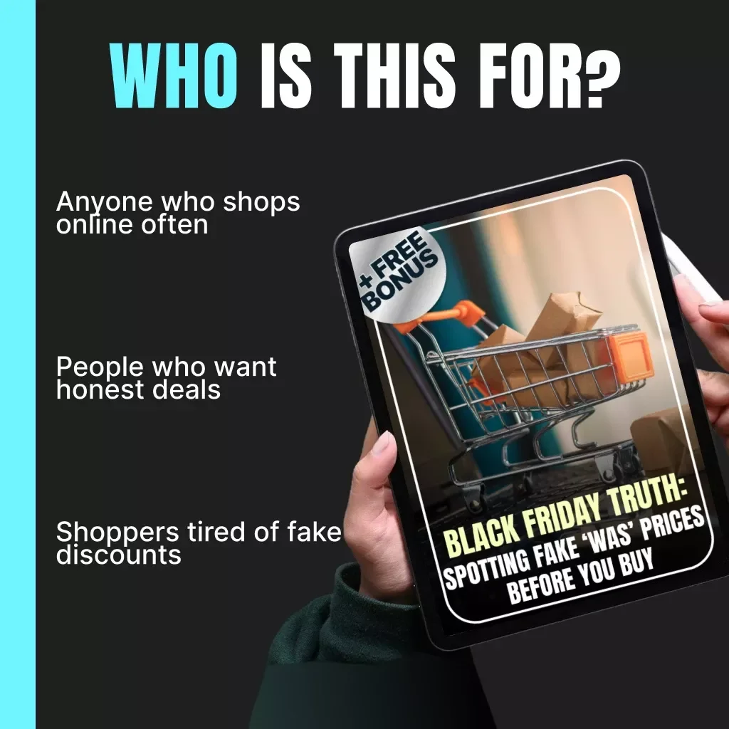 Black Friday Truth: Spotting Fake ‘Was’ Prices Before You Buy | Digital eBook for Smart Shoppers | Tips for Spotting Inflated “Was” Prices | Consumer Awareness Guide