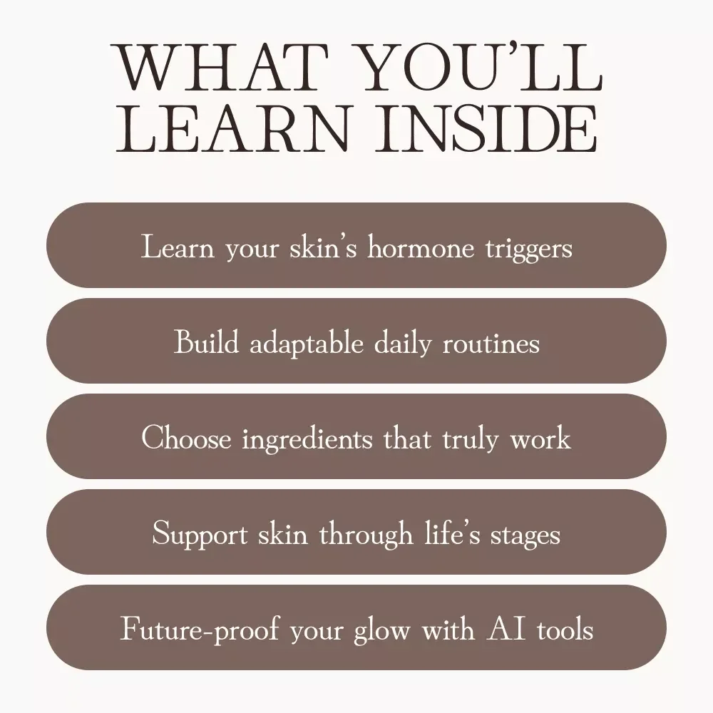 Skincare That Moves with Your Hormones | Digital Guide on How to Adapt Your Skincare Routine for Hormonal Changes | Hormone-Smart Skin eBook for Every Life Stage