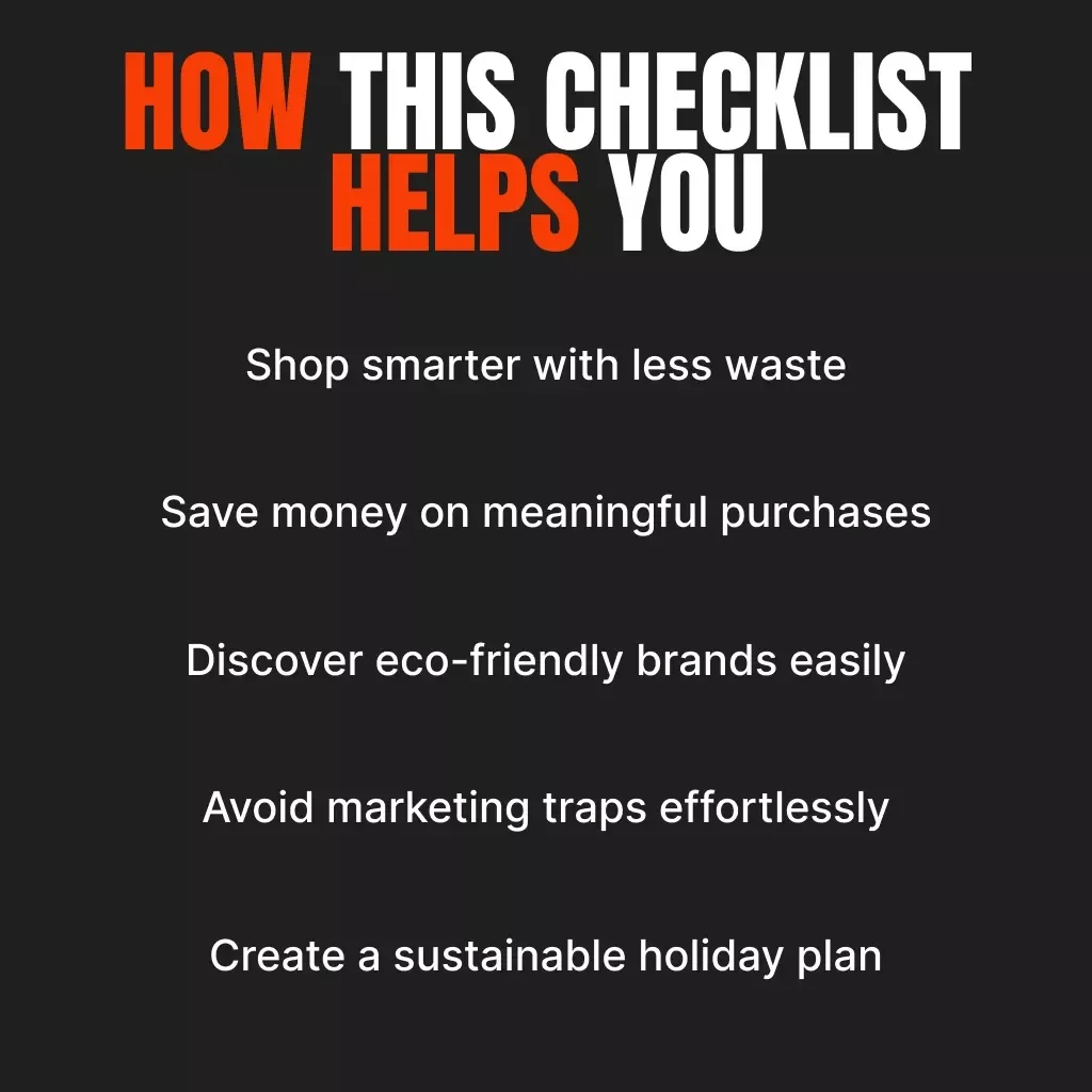 Zero-Waste Black Friday Shopping Checklist | Sustainable Holiday Shopping Guide | Eco-Friendly Digital Download for Conscious Consumers