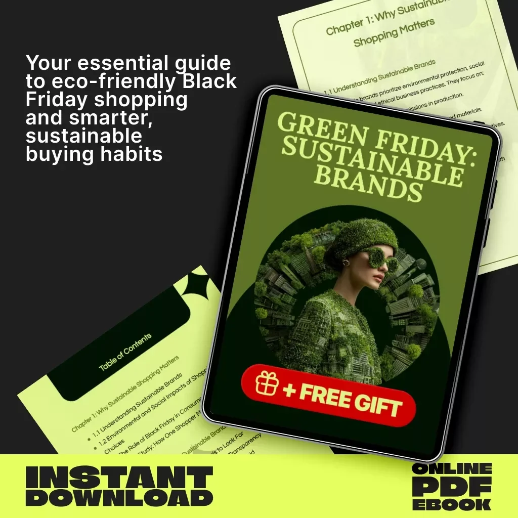 Green Friday: Sustainable Brands | Eco Shopping eBook | Learn how to support sustainable brands on Black Friday | Conscious Consumer Guide