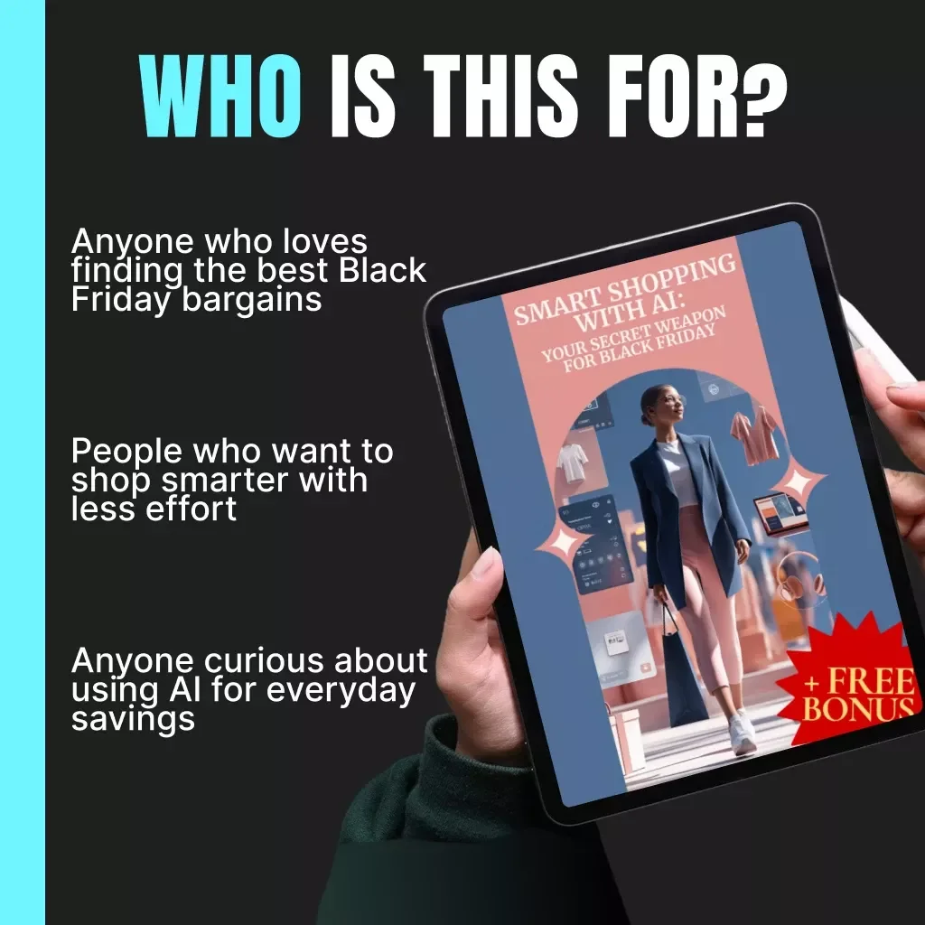 Smart Shopping with AI: Your Secret Weapon for Black Friday | Digital Guide, eBook & Checklist for Smarter Savings Using Artificial Intelligence