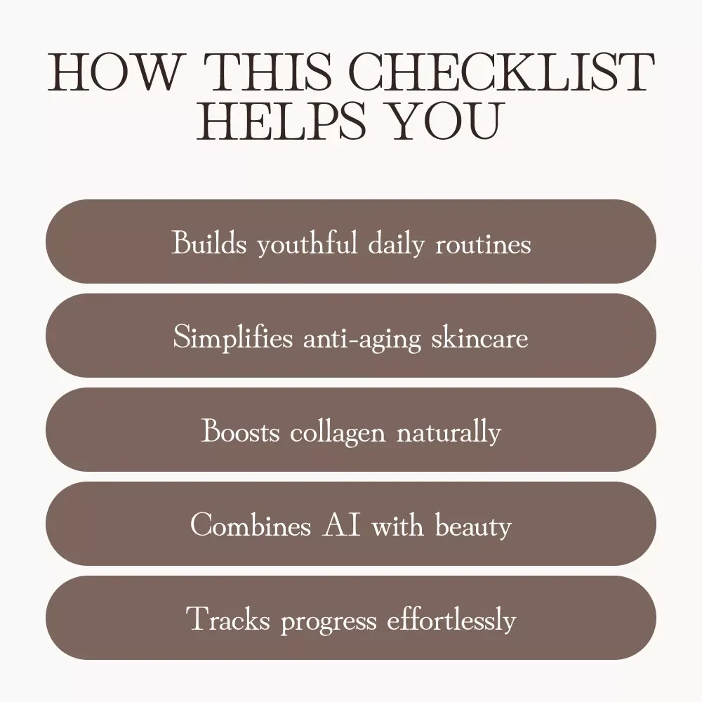 The Checklist to Stop Fine Lines Before They Start | Digital Skincare Guide | What Causes Fine Lines and How to Prevent Them | Anti-Aging Daily Habits & Skincare Tips Printable